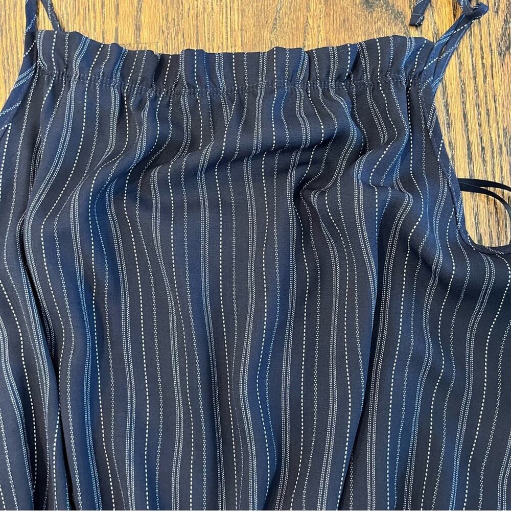 Green Envelope Jumpsuit Striped Wide Leg Adjustable Straps Women's Medium NWT - Picture 2 of 8